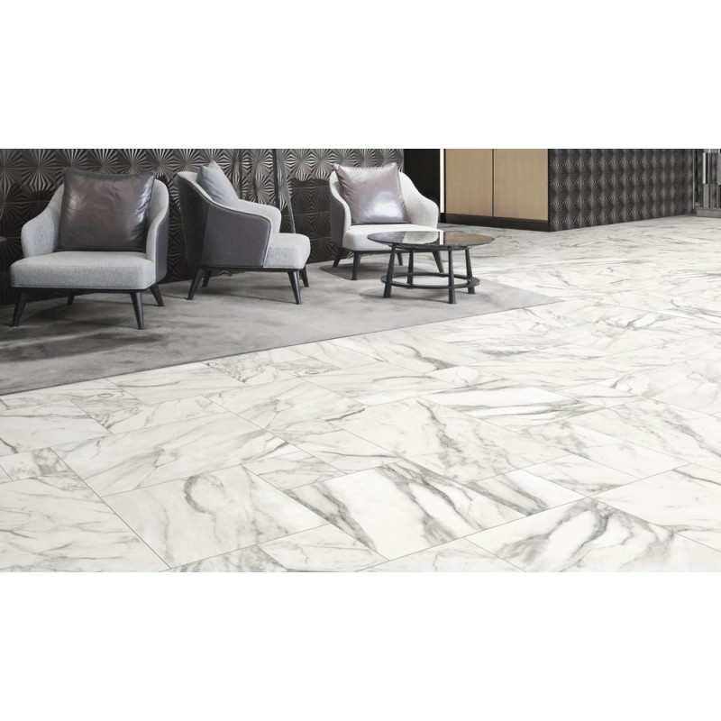 Carrelage opus marbre blanc mat multiformat ( 4 formats ), realmodular venato