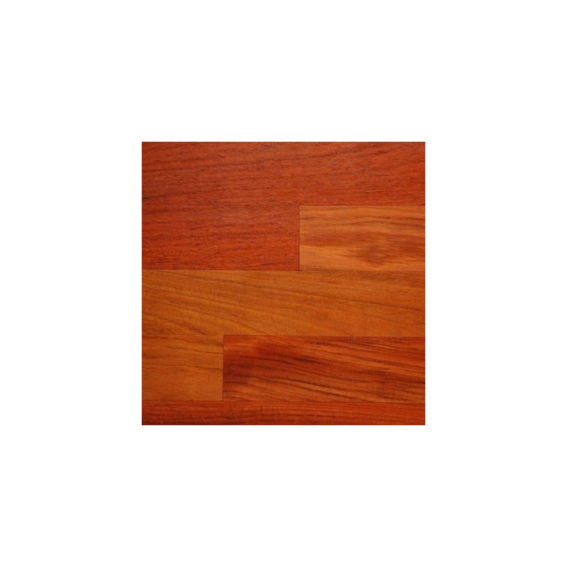 Parquet exotique jatoba verni en contrecollé massif salle de bain largeur 140mm épaisseur 15mm