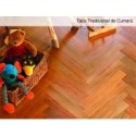 Parquet exotique jatoba verni en contrecollé massif salle de bain largeur 140mm épaisseur 15mm