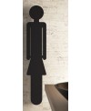 sèche-serviette radiateur électrique contemporain, design, salle de bain Antemma femme en noir mat 172x34cm