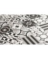 Carrelage patchwork black and white imitation carreau ciment 20x20cm rectifié en crédence, R10