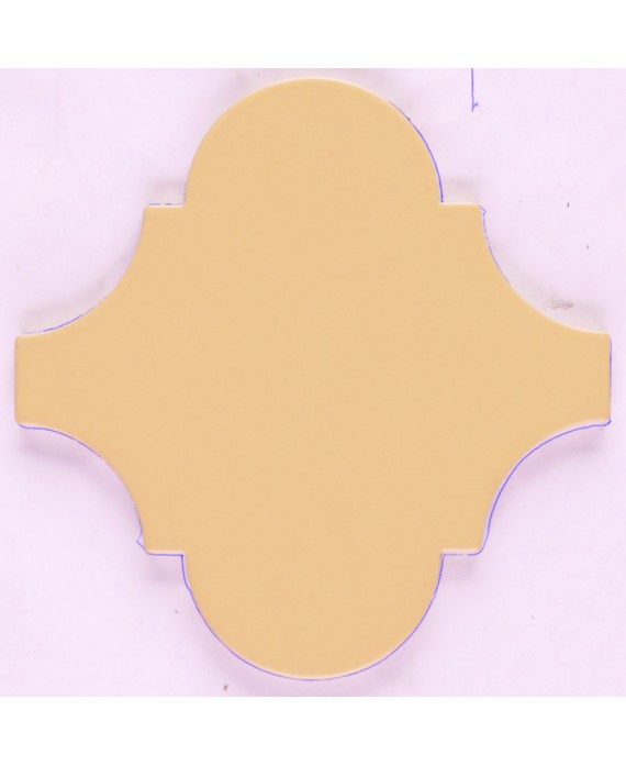 Carrelage arabesque provençal jaune mat 20x12.5cm et 10.5x6.5cm, natprovençal grillé