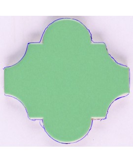 Carrelage arabesque provençal vert pomme mat 10.5x6.5cm, natprovençal pome