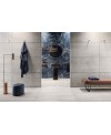 Carrelage imitation béton brut mat salle de bain, rectifié, Santaform ciment