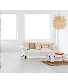 carrelage effet terrazzo et granito mat 60x60 cm rectifié, marmette blanc