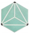 Carrelage hexagone tomette décor effet carreau ciment cuisine 28.5x33cm realosaka aqua