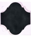 Carrelage noir brillant, hexagonal, ou provençal, en grès cérame émaillé hexagone et arabesque natucmare niza