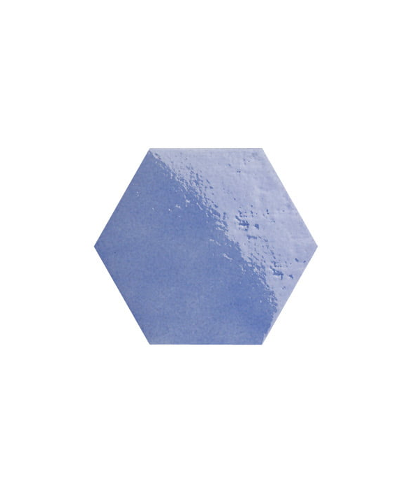 Carrelage bleu clair brillant, triangle, ou hexagonal, en grès cérame émaillé natmare napoles