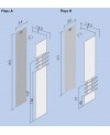 Sèche-serviette radiateur eau chaude contemporain vertical design AntflapsA 201x35cm de couleur