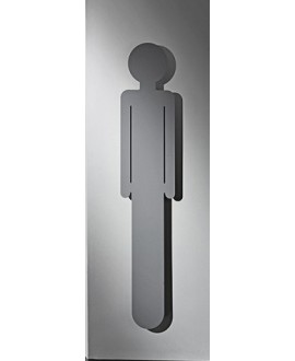 Sèche-serviette radiateur eau chaude design Antoreste silhouette homme noir mat vertical 172x34cm