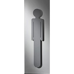 Sèche-serviette radiateur eau chaude design Antoreste silhouette homme noir mat vertical 172x34cm