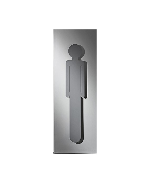 Sèche-serviette radiateur eau chaude design Antoreste silhouette homme noir mat vertical 172x34cm