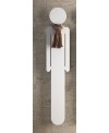 Sèche-serviette radiateur eau chaude contemporain design Antemma femme en blanc mat 172x34cm