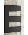 Sèche-serviette radiateur eau chaude contemporain design, Antpetine gauche noir mat 68.5x55cm