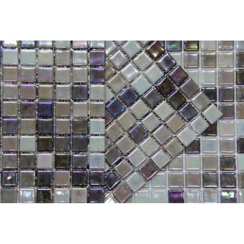 emaux de verre piscine mosaique salle de bain acquaris coffee 2.5x2.5 cm