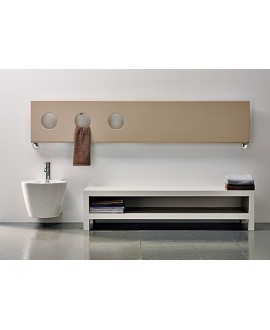 Sèche-serviette radiateur design eau chaude beige mat 203x39.8cm antreo O horizontal
