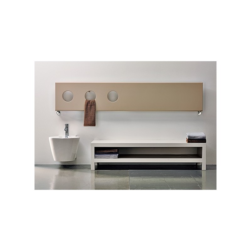 Sèche-serviette radiateur design eau chaude beige mat 203x39.8cm antreo O horizontal