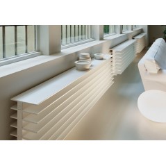 Radiateur eau chaude design horizontal moderne blanc mat antTTO