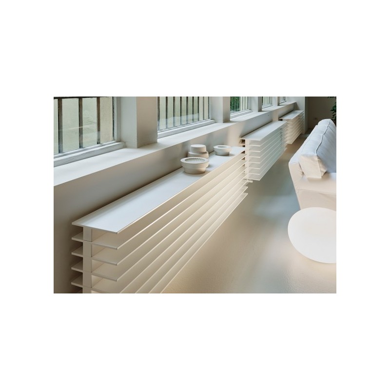 Radiateur eau chaude design horizontal moderne blanc mat antTTO