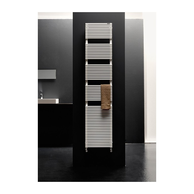 Sèche-serviette radiateur eau chaude design Anttrimbath blanc mat