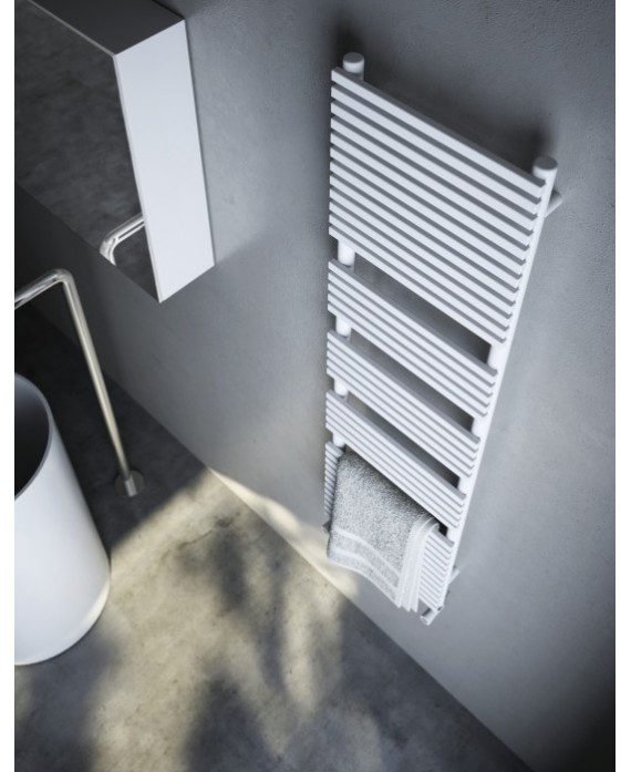 Sèche-serviette radiateur eau chaude design Anth20bath blanc mat