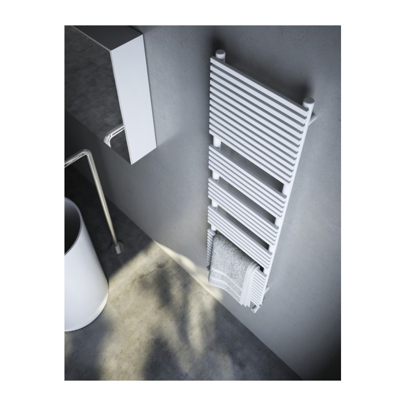 Sèche-serviette radiateur eau chaude design Anth20bath blanc mat