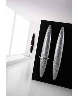 Sèche-serviette radiateur électrique design contemporain Antblade V vertical de couleur avec porte serviette chromé