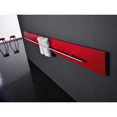 Sèche-serviette radiateur eau chaude design Anteso H marron mat avec une barre chromée