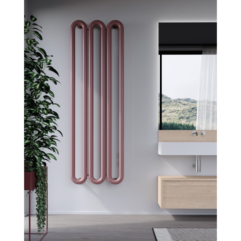 Sèche-serviette radiateur eau chaude design Antpieno noir mat