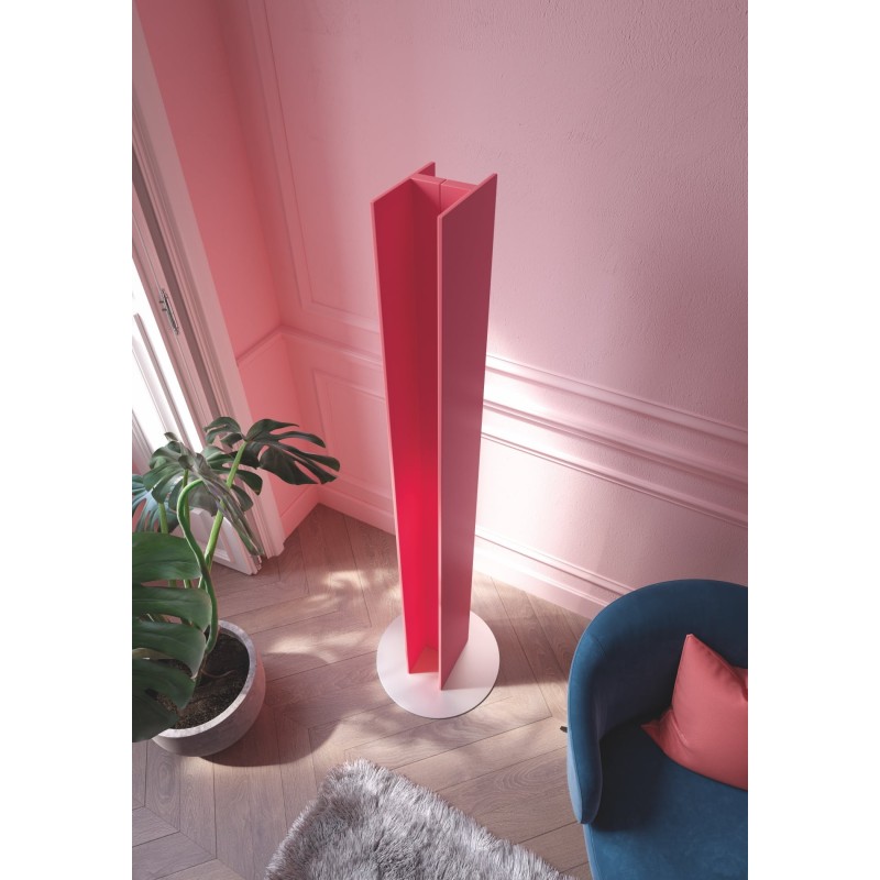 Sèche-serviette radiateur électrique rose mat vertical salle de bain contemporain 170x14.1cm anttower