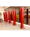 Sèche-serviette radiateur électrique rouge vif mat salle de bain contemporain 170x14.1cm anttower