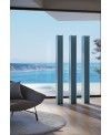 Sèche-serviette radiateur eau chaude bleu clair mat 170x14.1cm design contemporain anttower