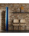Sèche-serviette radiateur eau chaude contemporain moderne bleu foncé mat 170x14.1cm anttower