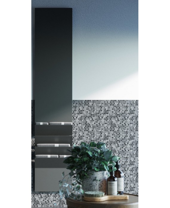Sèche-serviette radiateur électrique design contemporain salle de bain AntflapsB 171x35cm de couleur