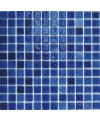 Emaux de verre bleu foncé piscine mosaique salle de bain mosbr-2006 2.5x2.5 cm