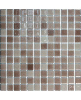 Emaux de verre brun nuancé piscine mosaique salle de bain mosbr-5002 2.5x2.5 cm