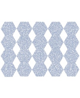 Carrelage hexagonal imitation granito 25x22x0.9cm, D venezia cielo