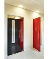 Sèche-serviette radiateur électrique design salle de bain contemporain Anteso V blanc mat avec une barre en métal chromé