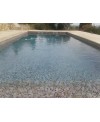 Emaux de verre trois couleurs piscine mosaique salle de bain moscombi-7 2.5x2.5cm sur trame.