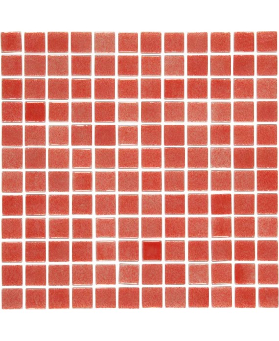 Emaux de verre rouge nuancé piscine mosaique salle de bain mosbr-9003 2.5x2.5cm sur trame.