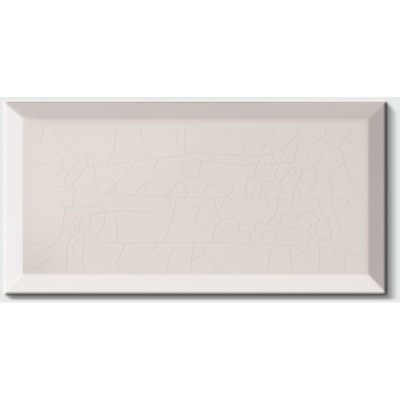 Carrelage métro Dif craquelé ivoire brillant 10x20cm