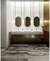 Carrelage imitation marbre brillant foncé translucide rectifié salle à manger, santakoya océan