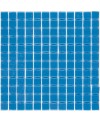 Emaux de verre bleu celeste piscine mosaique salle de bain mosmc-201 2.5x2.5 cm sur trame.