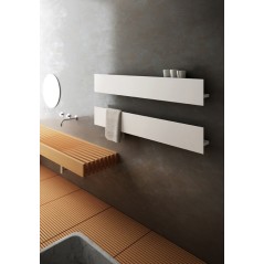 Sèche-serviette radiateur électrique design, salle de bain, AntT1P blanc brillant sans fente porte-serviettes