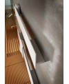 Sèche-serviette radiateur électrique design, salle de bain AntT1P blanc brillant avec fente porte-serviette