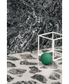 Carrelage imitation terrazzo et granito poli brillant noir 90x90cm rectifié, I santapalladian moon