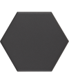 Carrelage hexagonal, petite tomette noir mat , 11.6x10.1cm equipmatika black
