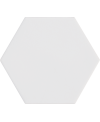 Carrelage hexagonal, petite tomette blanc mat , 11.6x10.1cm equipmatika white