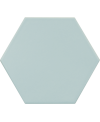 Carrelage hexagonal, petite tomette bleu clair mat , 11.6x10.1cm equipmatika bleu clair