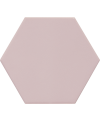 Carrelage hexagonal, petite tomette rose mat , 11.6x10.1cm equipmatika rose